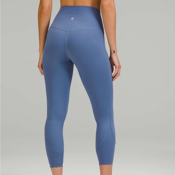 Lululemon Align Scalloped Hem High Rise Leggings 23” Water drop sz 4 - Picture 2 of 6